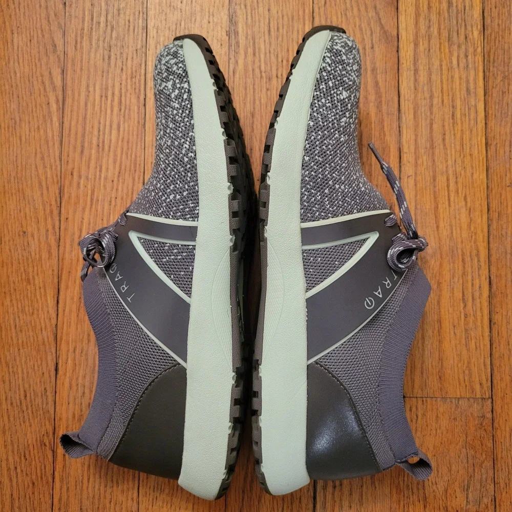 TRAQ Alegria 8 8.5 Smart Walking Shoe Mint Knit Q-Chip QOOL 5330 Athleisure